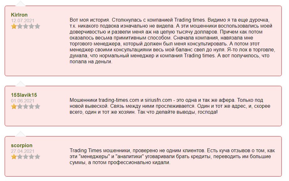 Trading Times отзывы