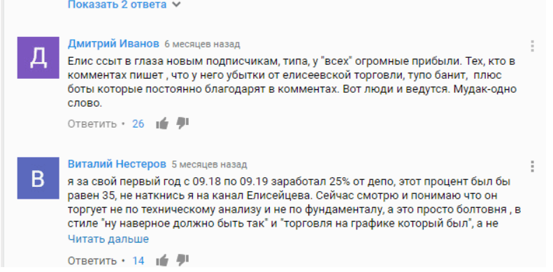 Отзывы клиентов о работе Елисеева