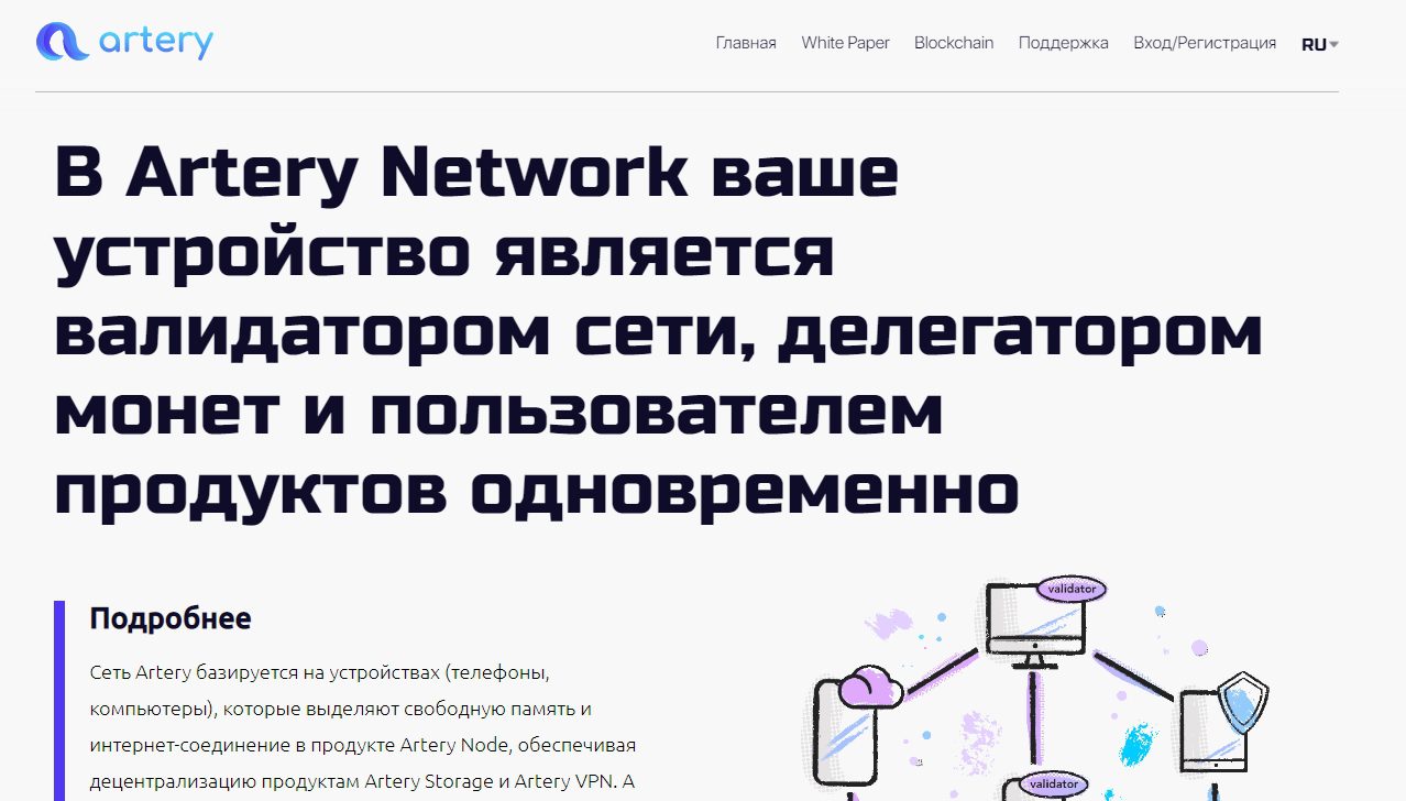 Сайт Artery Network Марка Богатыренко