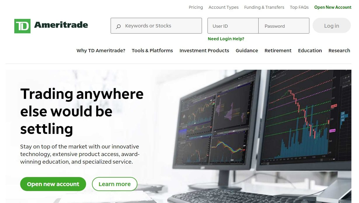 Сайт TD Ameritrade