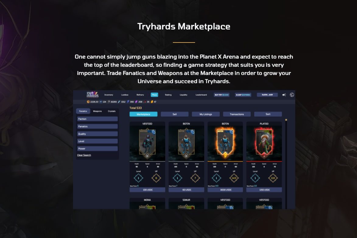 Маркетплейс Tryhard