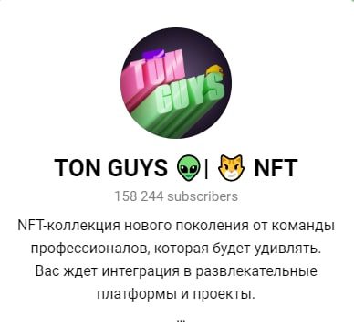 В телеграмме Ton Guys Nft