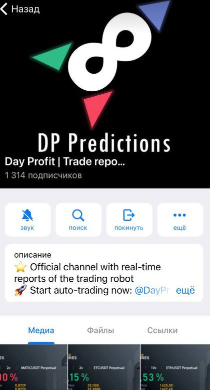 Телеграм канал Day Profit Robo