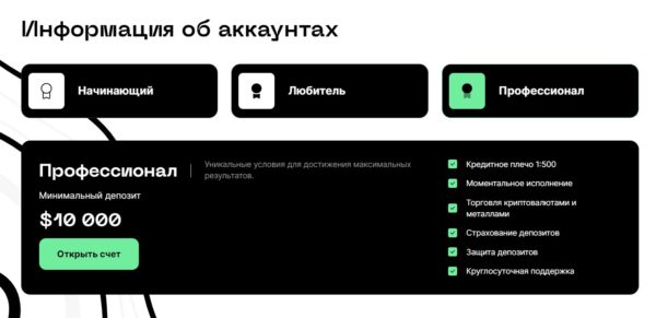 Информация об аккаунтах