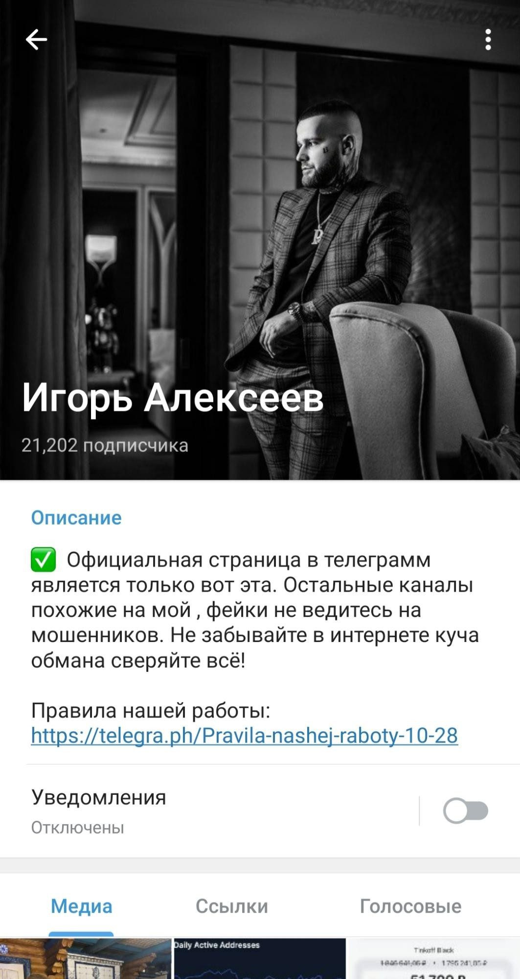 Игорь Алексеев телеграм проект