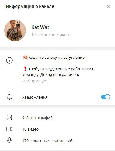 Информация о канале Kat Wat