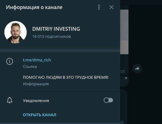 Информация DMITRIY INVESTING