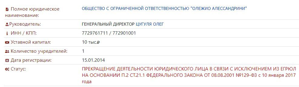 Олег Цугуля юридическаяинформация