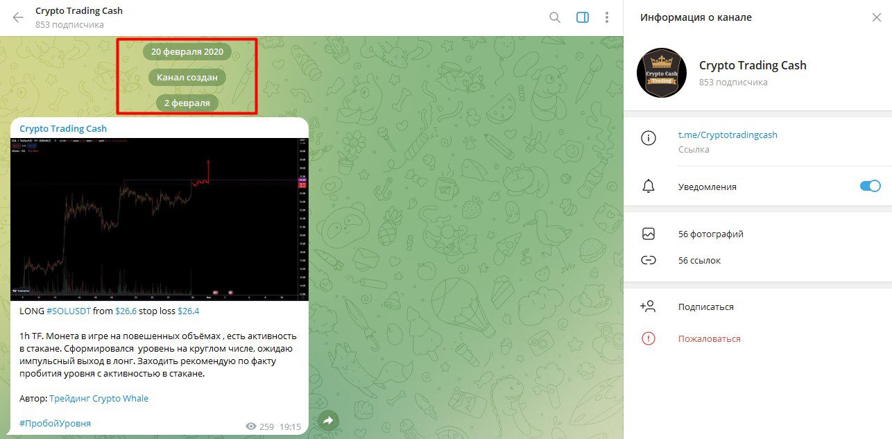 Статистика канала Crypto Trading Cash в Телеграме