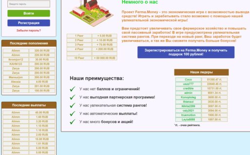 Ferma Money немного о себе