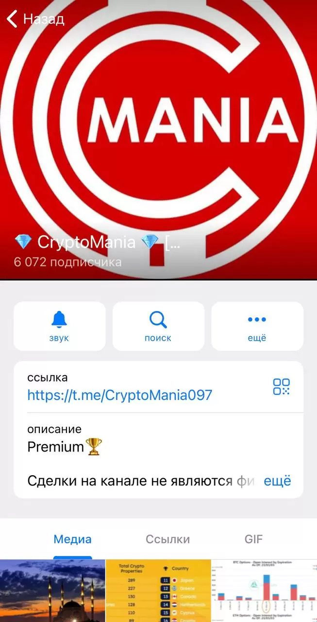 Информация о канале CryptoMania