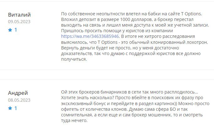 Отзывы о хайп-проекте T Options binary