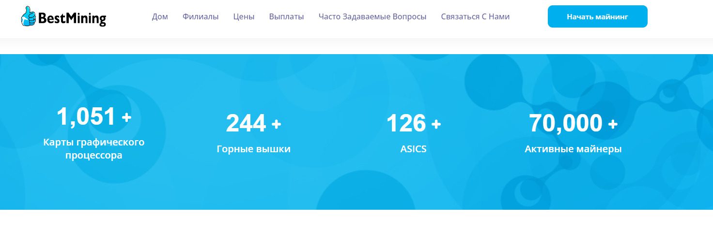 Статистика майнинг платформы Bestmine