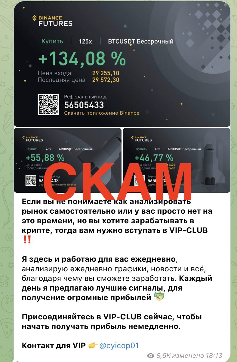 Статистика по сигналам на ТГ канале CIYCOP Крипта Трейдинг 