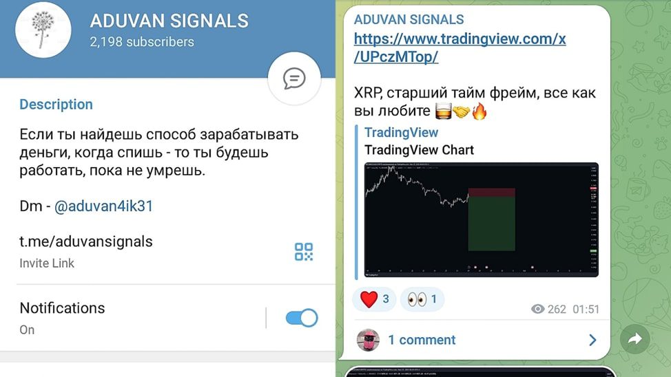 Aduvan Signals телеграм