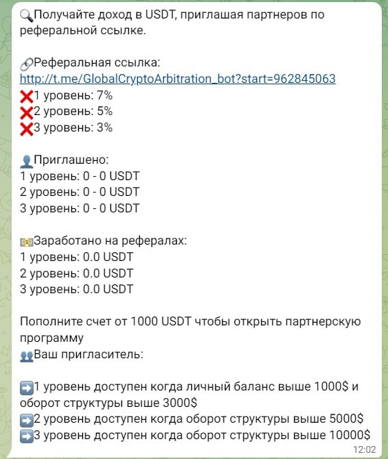 Global Crypto Arbitration реферальная программа