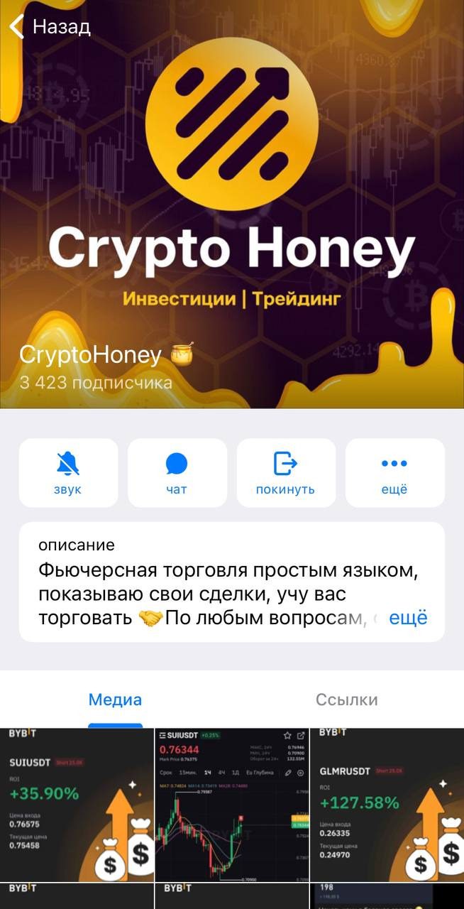 ТГ канал CryptoHoney фьючерсы