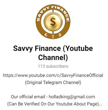 тг канл Проекта Savvy Finance