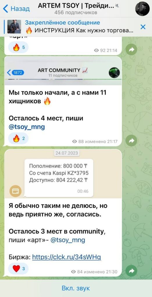 ARTEM TSOY прогнозы на спорт