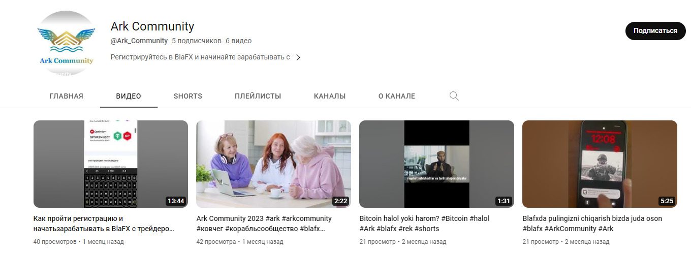 Лента видео на канале Ark Community