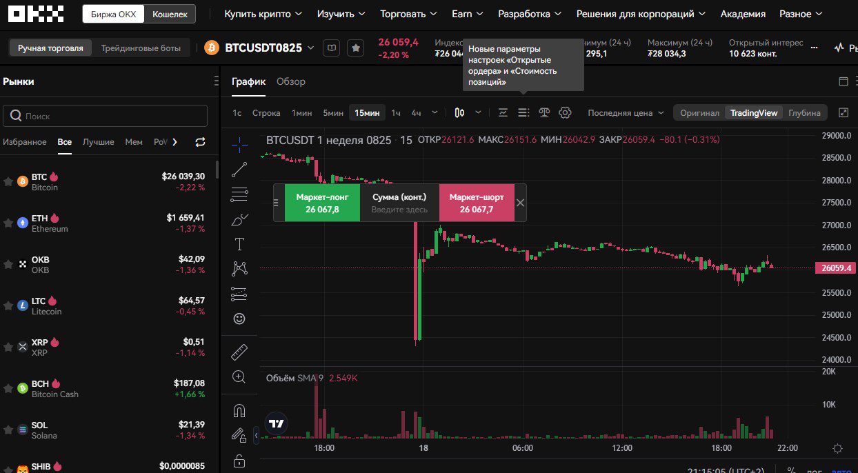 Риски при работе с биржей криптовалют ОКХ