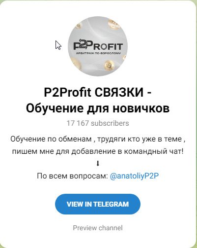 Канал P2Pфrofit СВЯЗКИ - Обучение для новичков