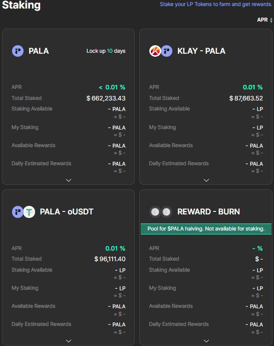 pala staking