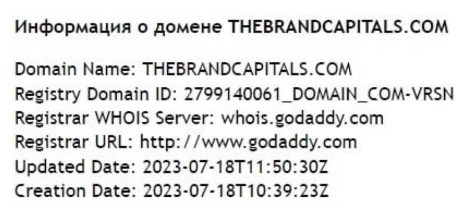 Brand capital данные домена