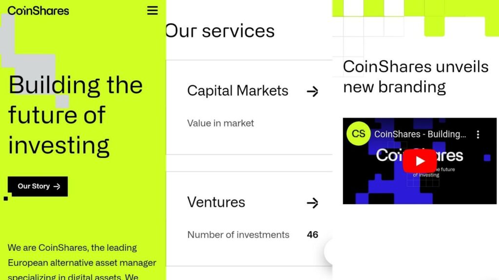 Сайт Coinshares