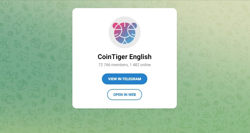 ТГ канал CoinTiger