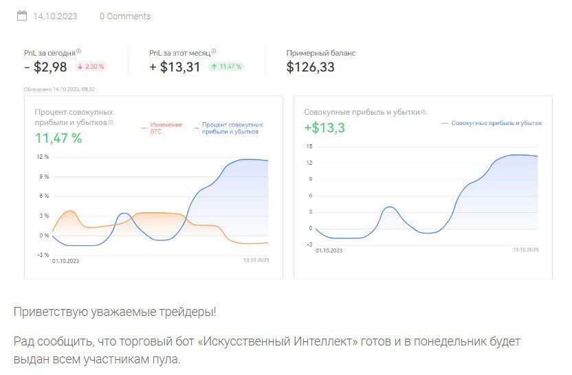 Algo Trading баланс