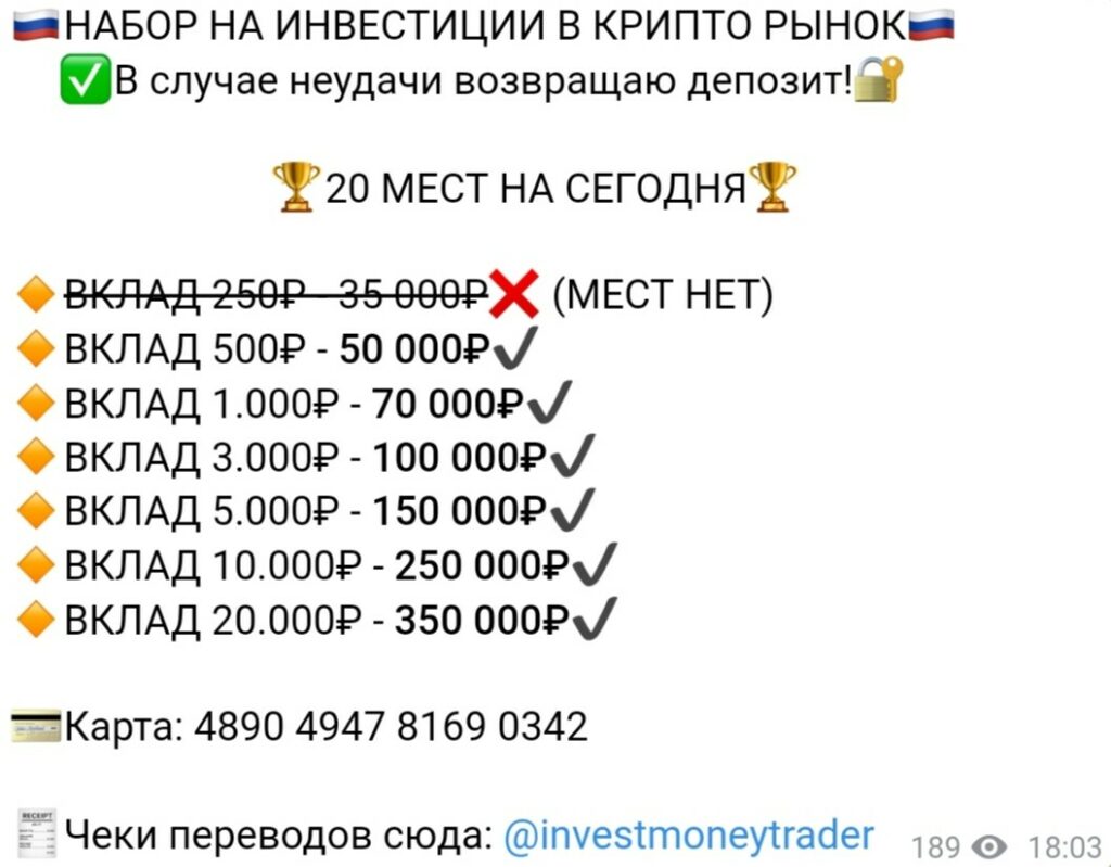 Investmoneytrader инвестиции