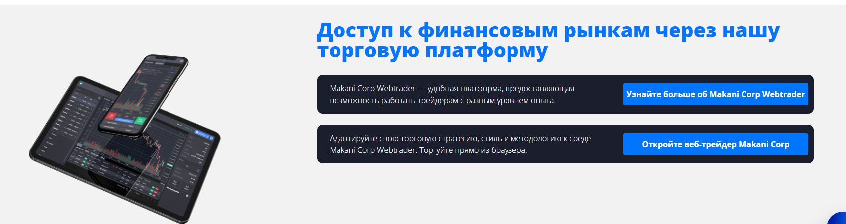 Торговая платформа Makanicorp