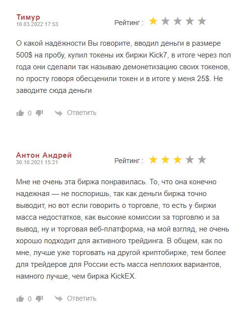 Отзывы трейдеров о бирже для трейдинга Kickex