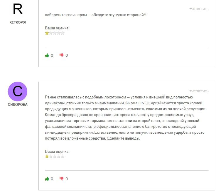 Мнение о компании LINQ Capital